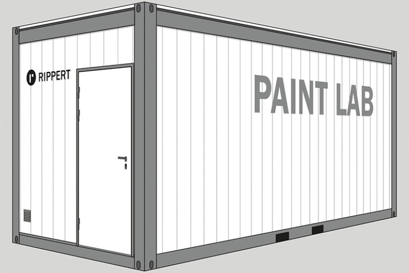Laboratory equipment, laboratory containers, paint lab