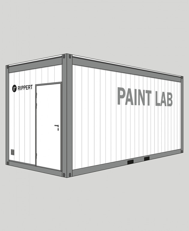 Laboratory equipment, laboratory containers, paint lab